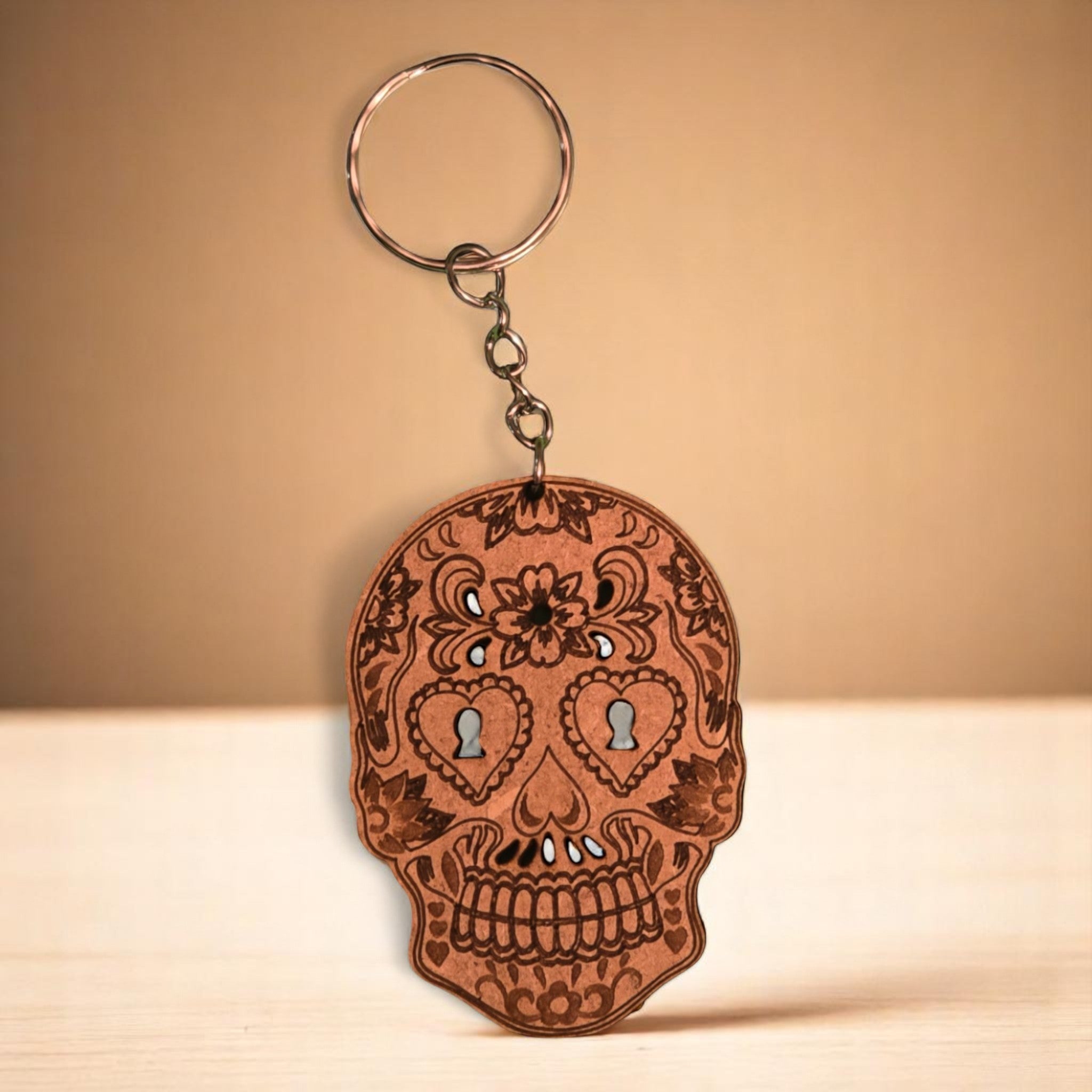 Porte-clés Crâne floral "Dia de los Muertos" CREAFAMAX