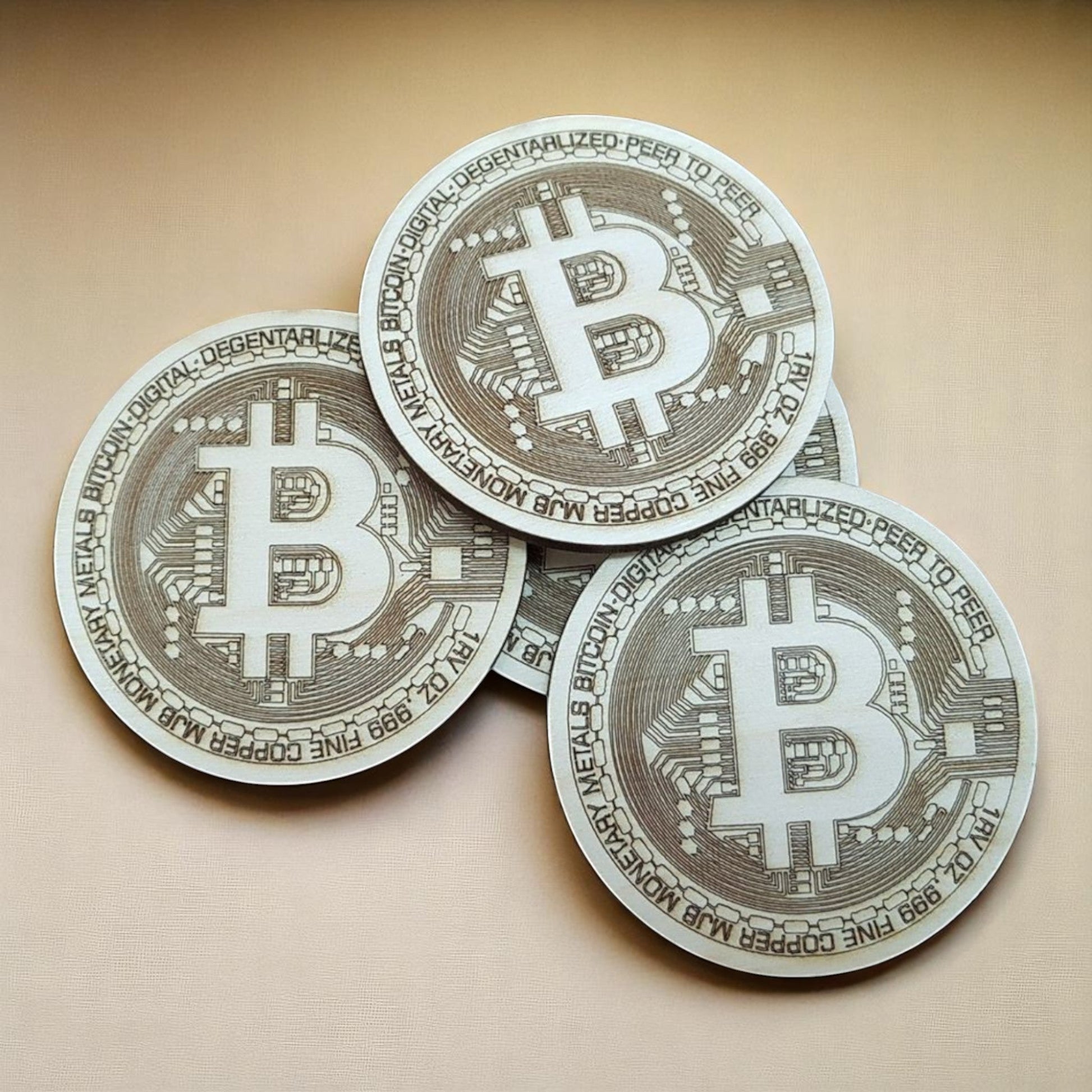 Set de dessous de verre "Bitcoin" CREAFAMAX
