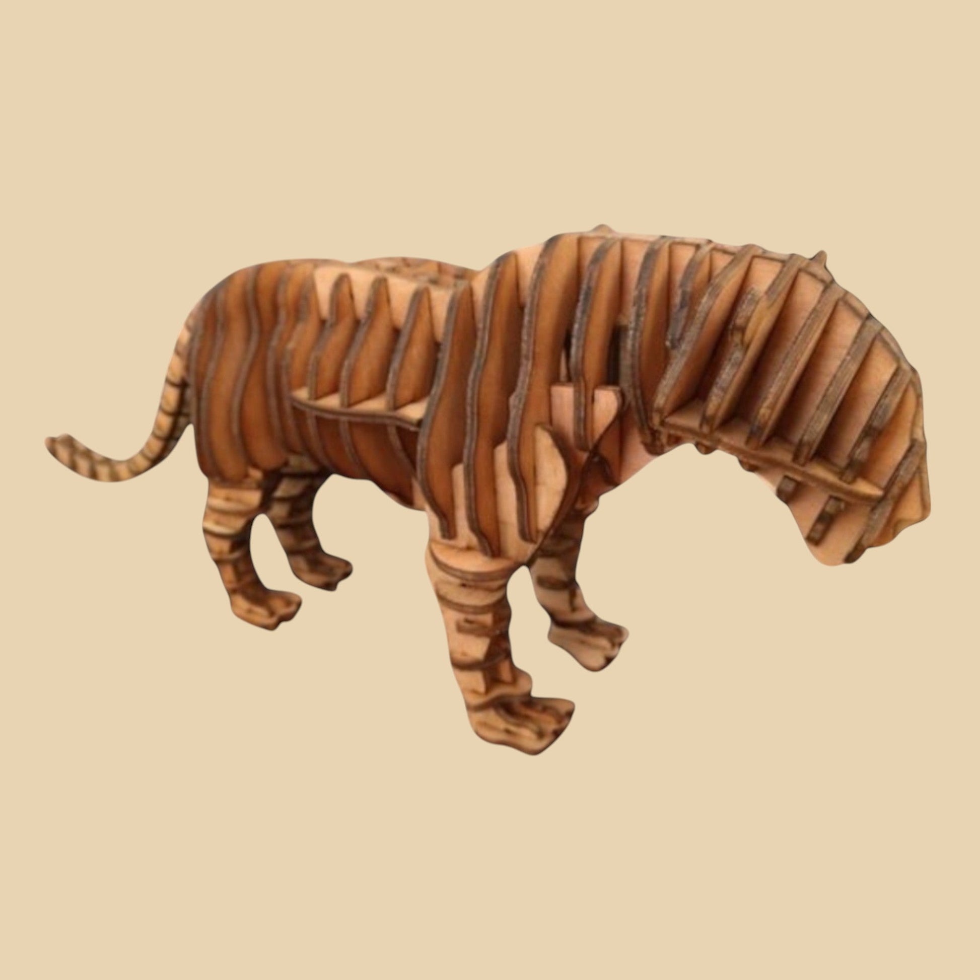 Tigre Royal – Puzzle 3D en bois à assembler CREAFAMAX