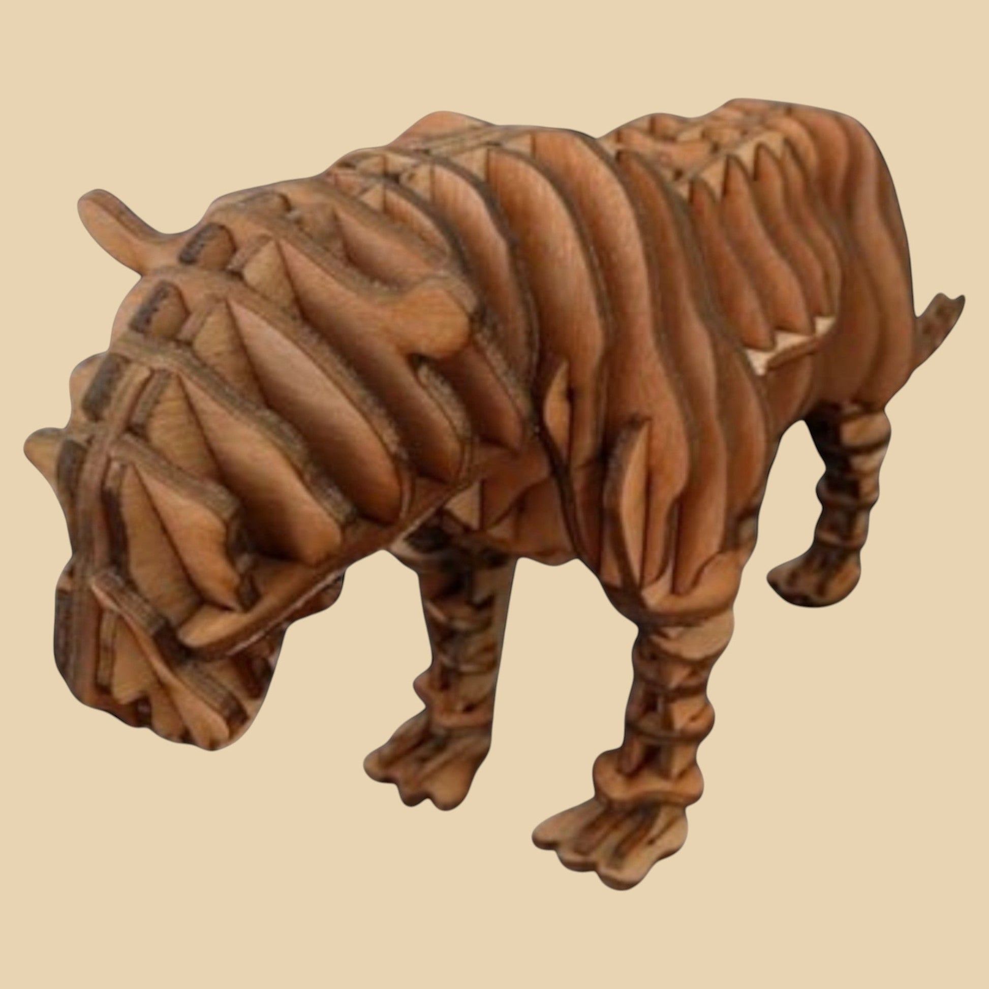 Tigre Royal – Puzzle 3D en bois à assembler CREAFAMAX
