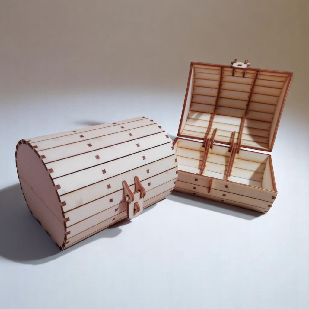 Coffre Albion – Boîte en bois double compartiment CREAFAMAX