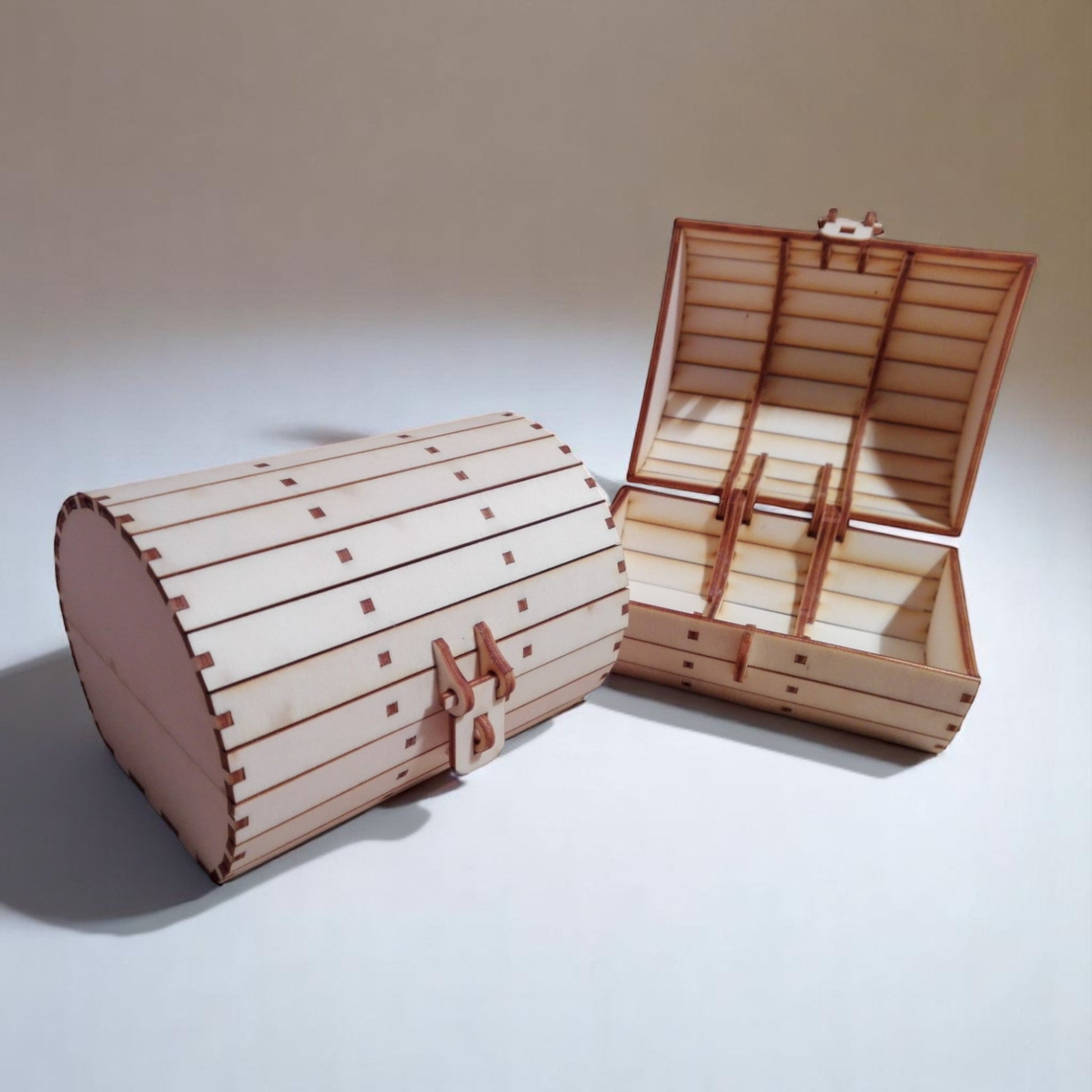 Coffre Albion – Boîte en bois double compartiment CREAFAMAX