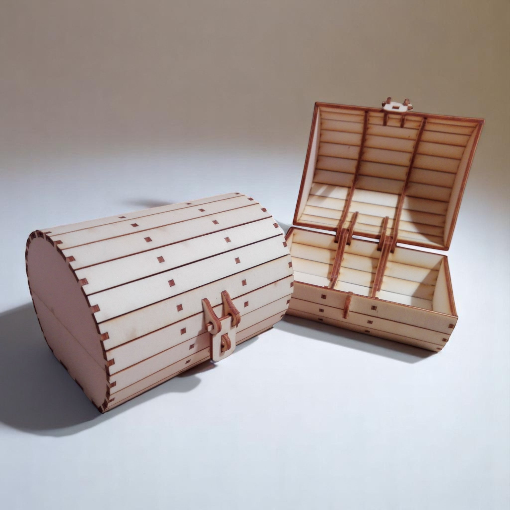 Coffre Albion – Boîte en bois double compartiment CREAFAMAX