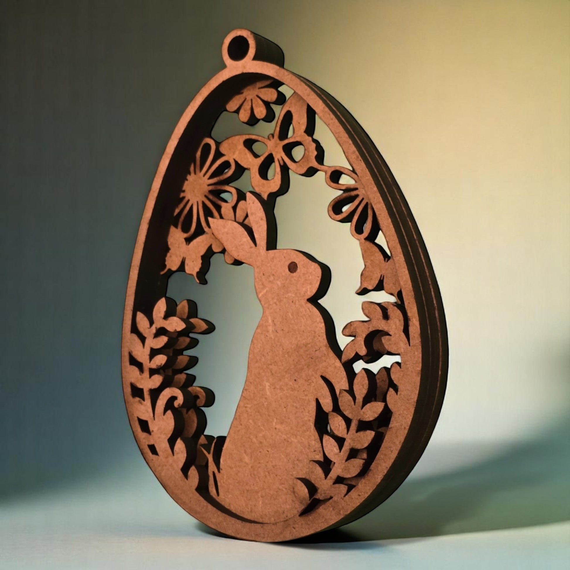 Lapin de Printemps – Décoration ajourée en bois CREAFAMAX