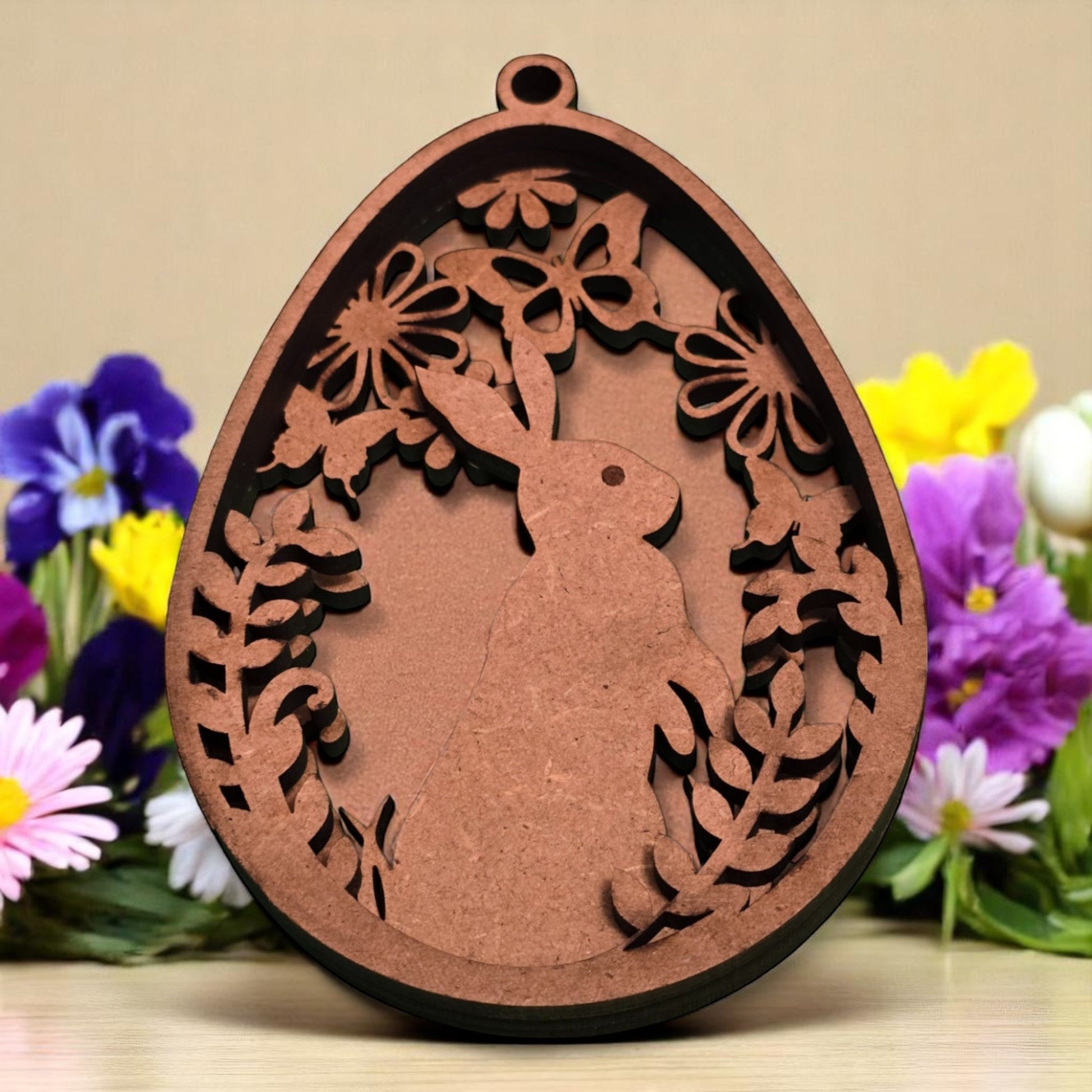 Lapin de Printemps – Décoration ajourée en bois CREAFAMAX