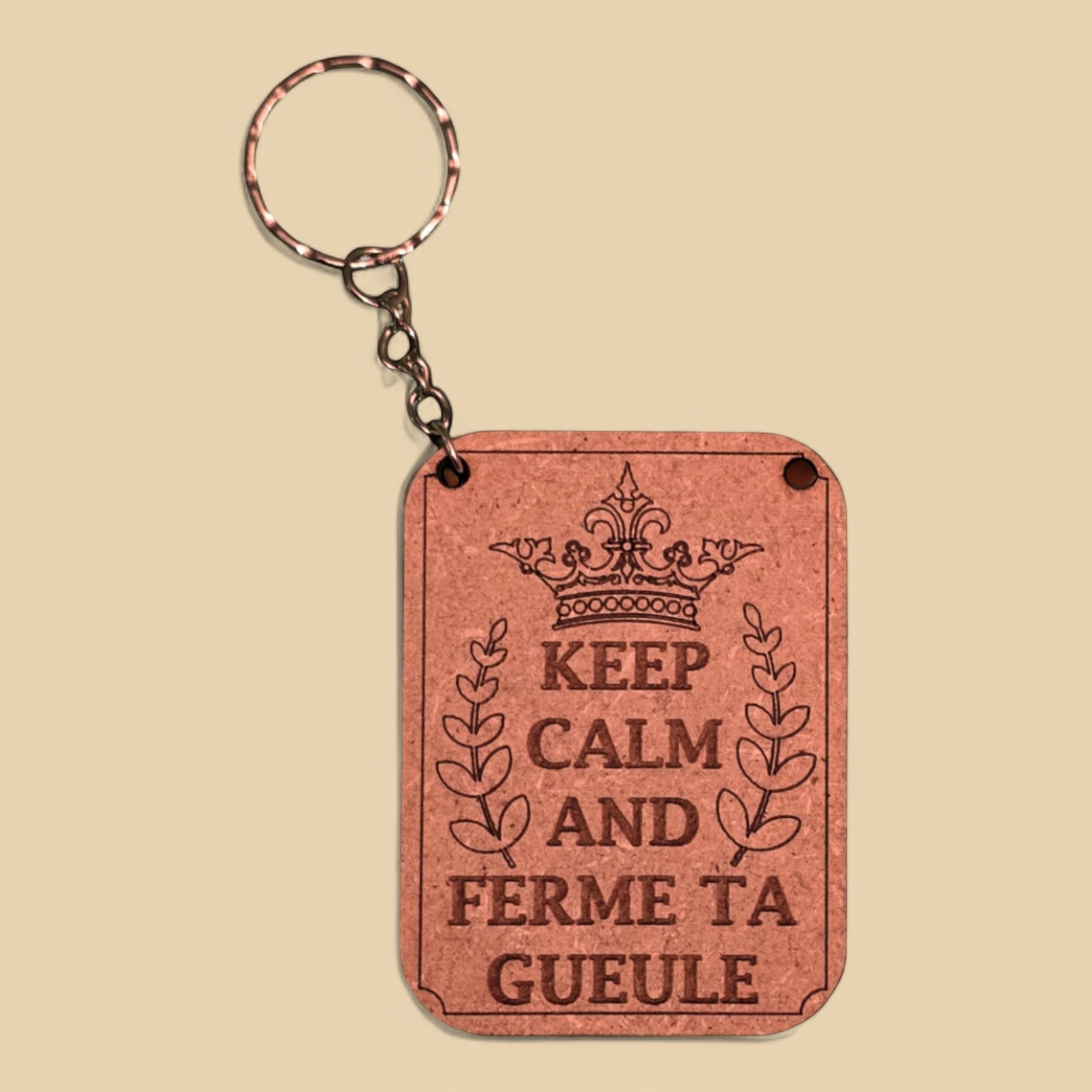 Porte-clés "Keep Calm and Ferme ta Gueule" CREAFAMAX