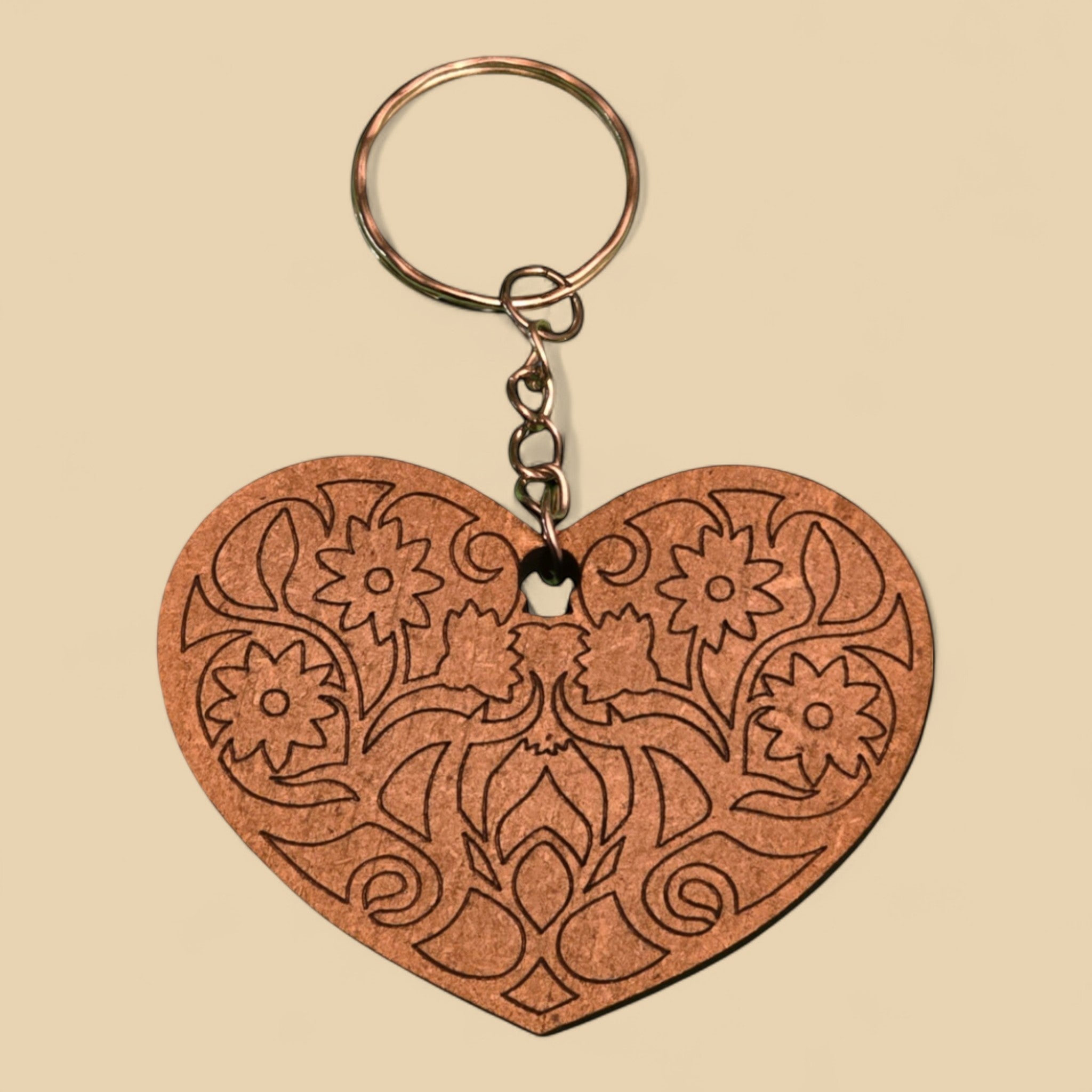 Porte-clé "Cœur floral" CREAFAMAX