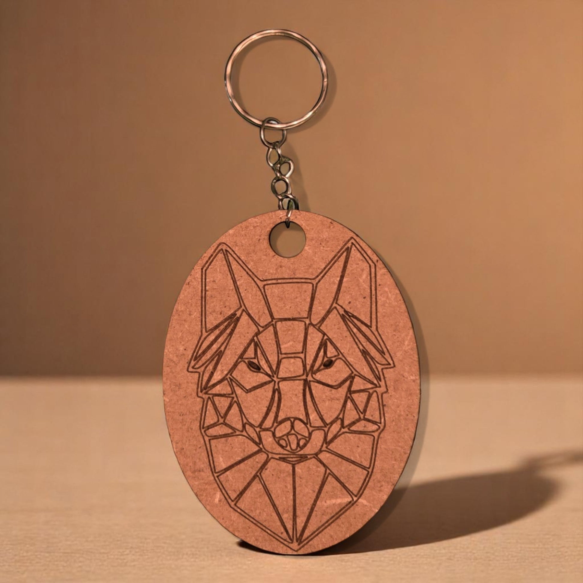 Porte-clé "Loup géométrique" CREAFAMAX