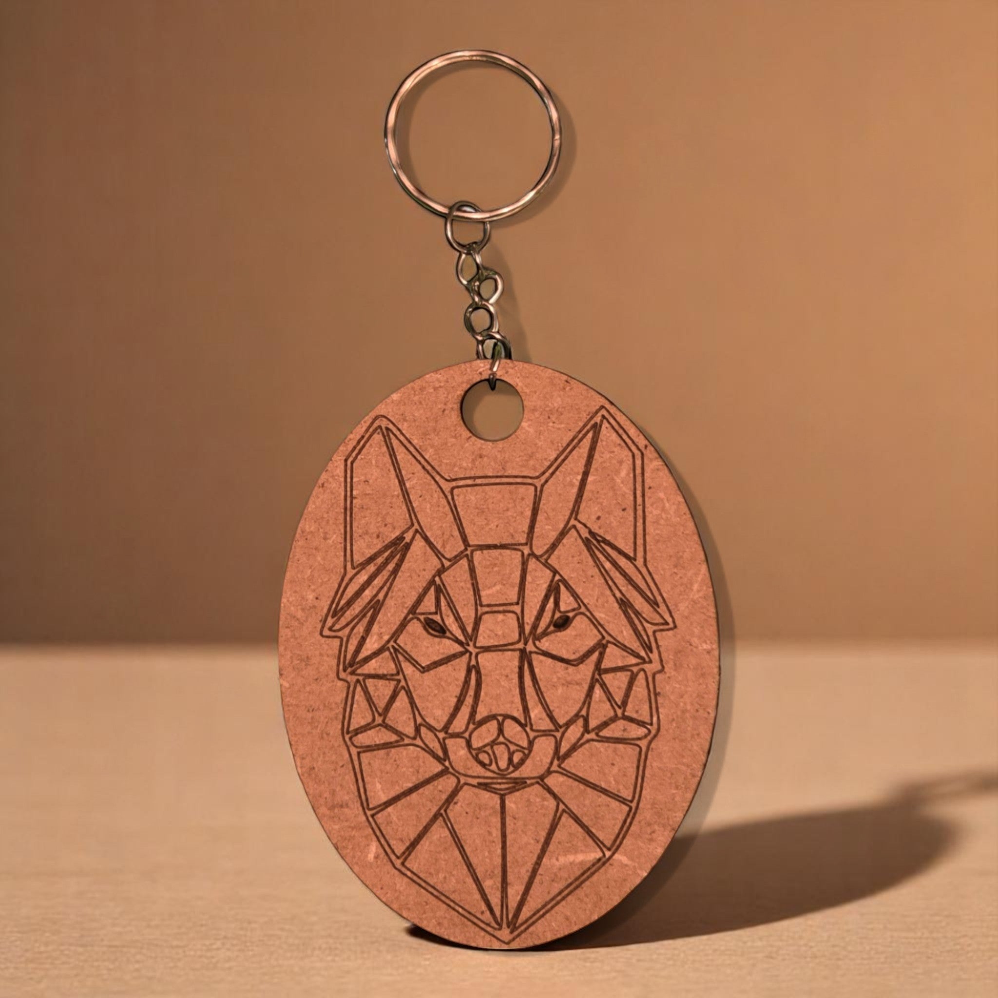 Porte-clé "Loup géométrique" CREAFAMAX