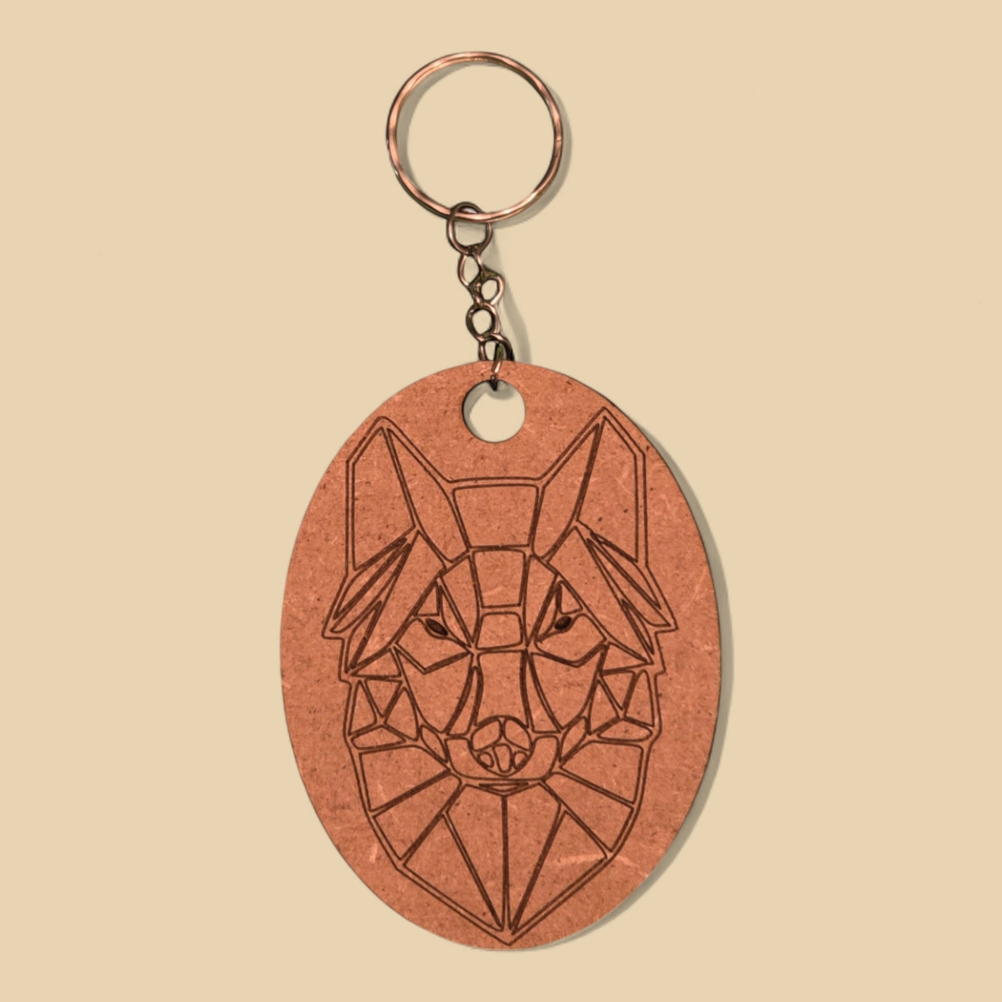 Porte-clé "Loup géométrique" CREAFAMAX