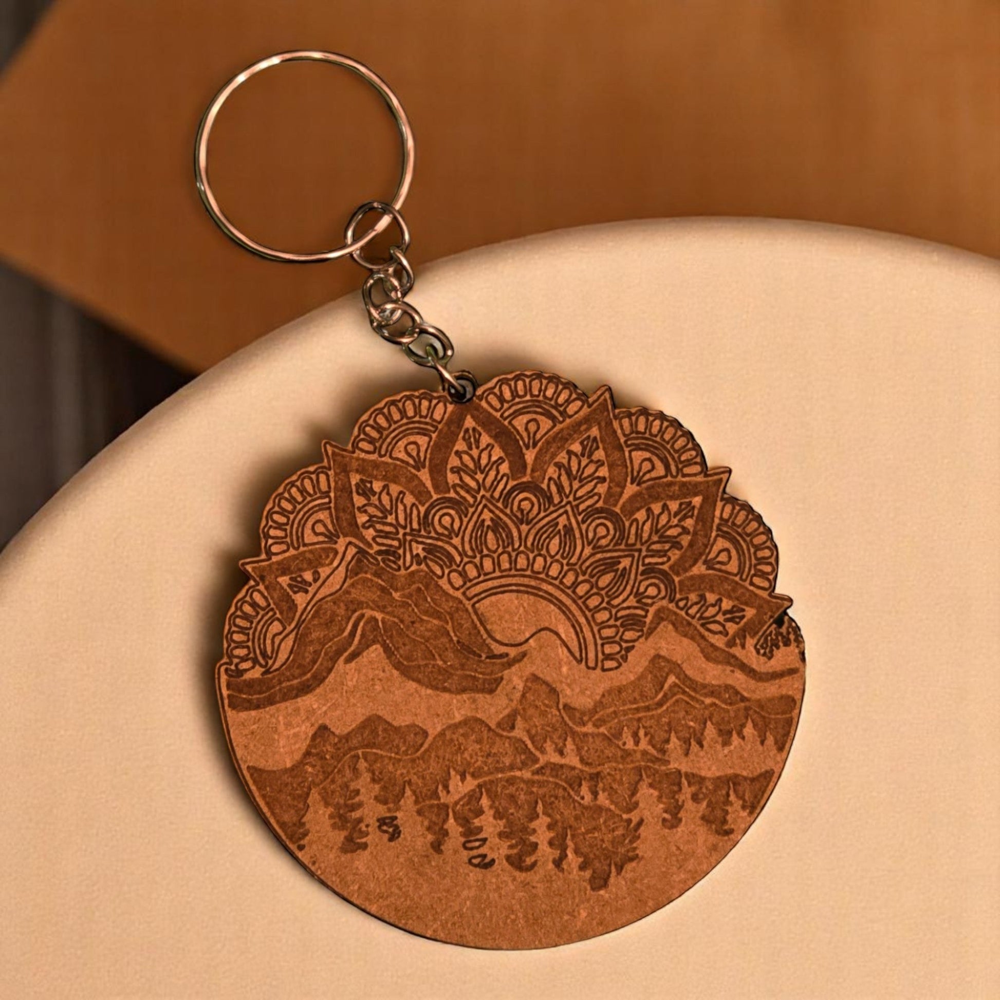 Porte-clés "Mandala Montagne" CREAFAMAX