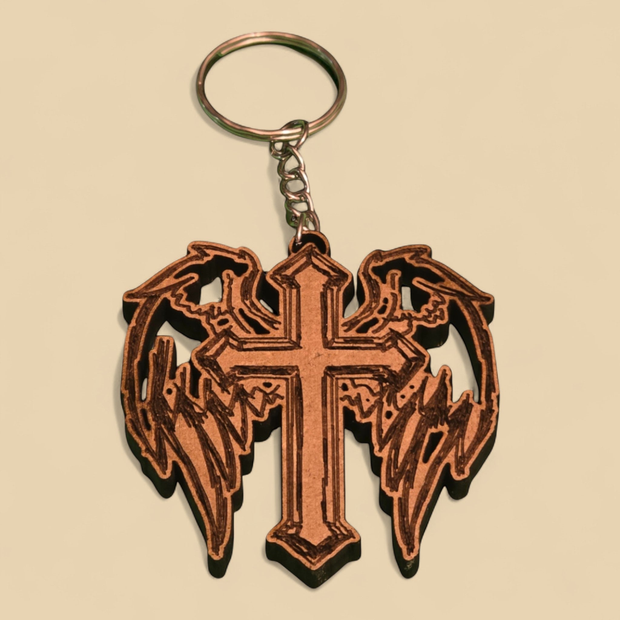 Porte-clés "Croix & Ailes" CREAFAMAX
