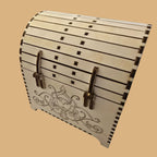 Trésor de Bois – Coffret arrondi décoratif à motifs CREAFAMAX