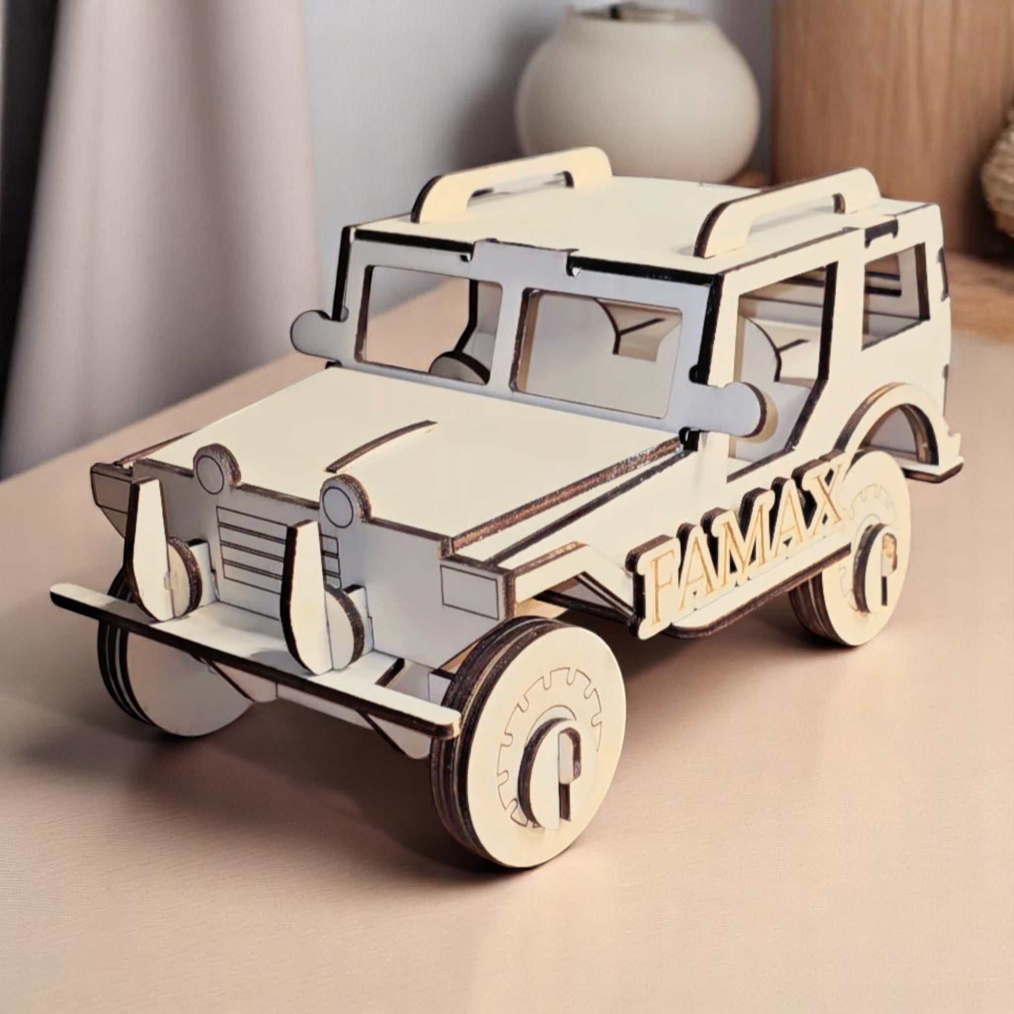 4x4 Aventure – Maquette en bois à monter CREAFAMAX
