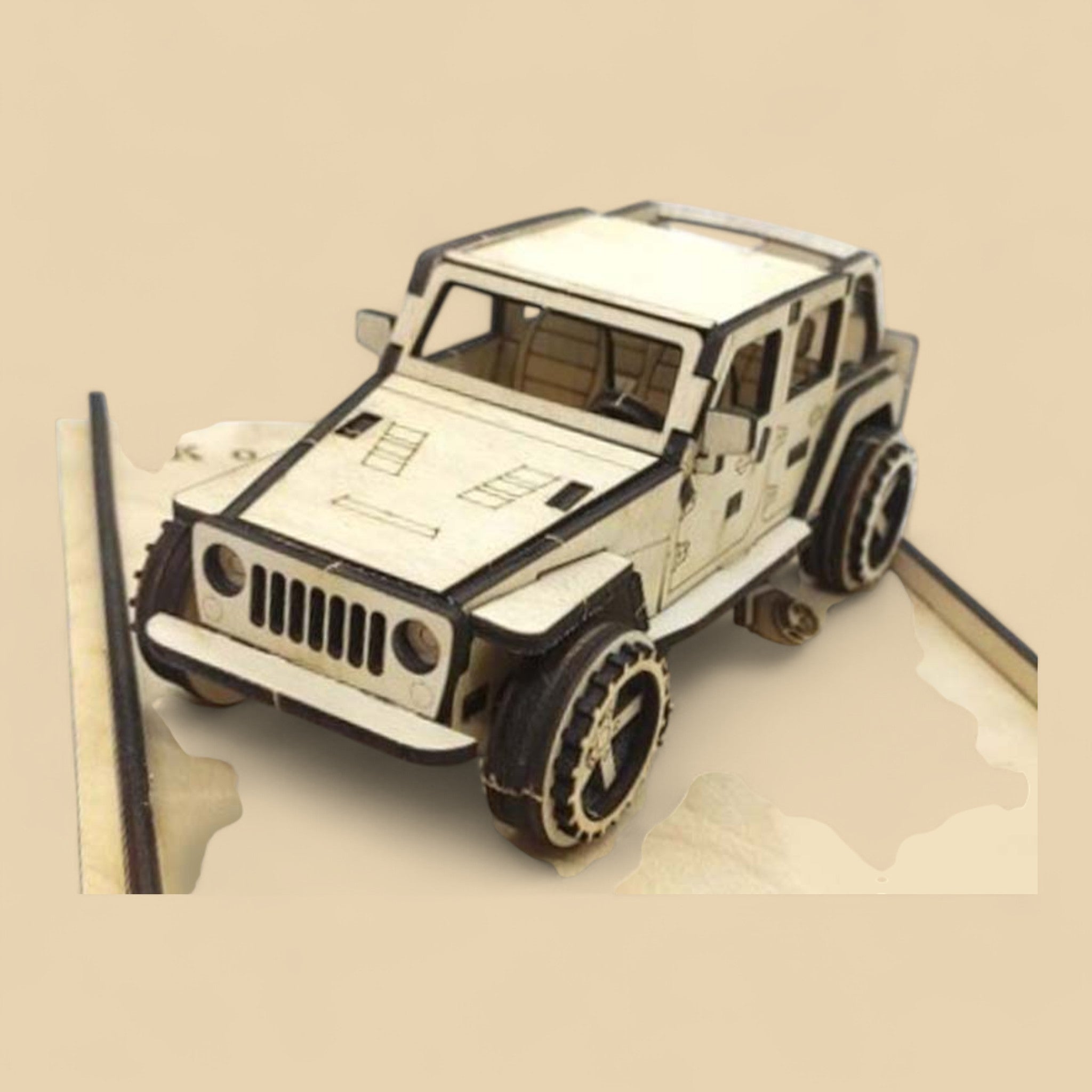 Jeep 4x4 en bois CREAFAMAX