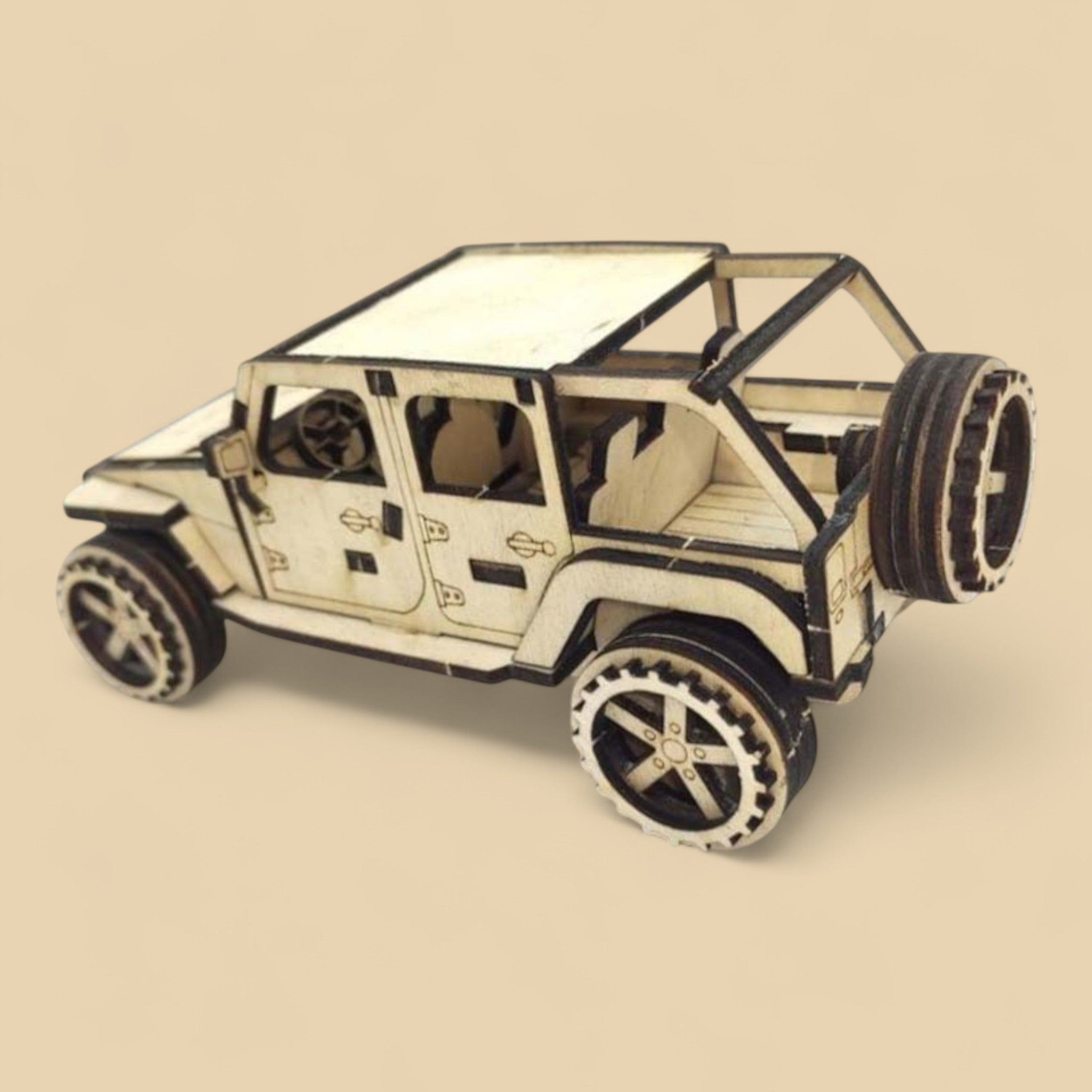 Jeep 4x4 en bois CREAFAMAX