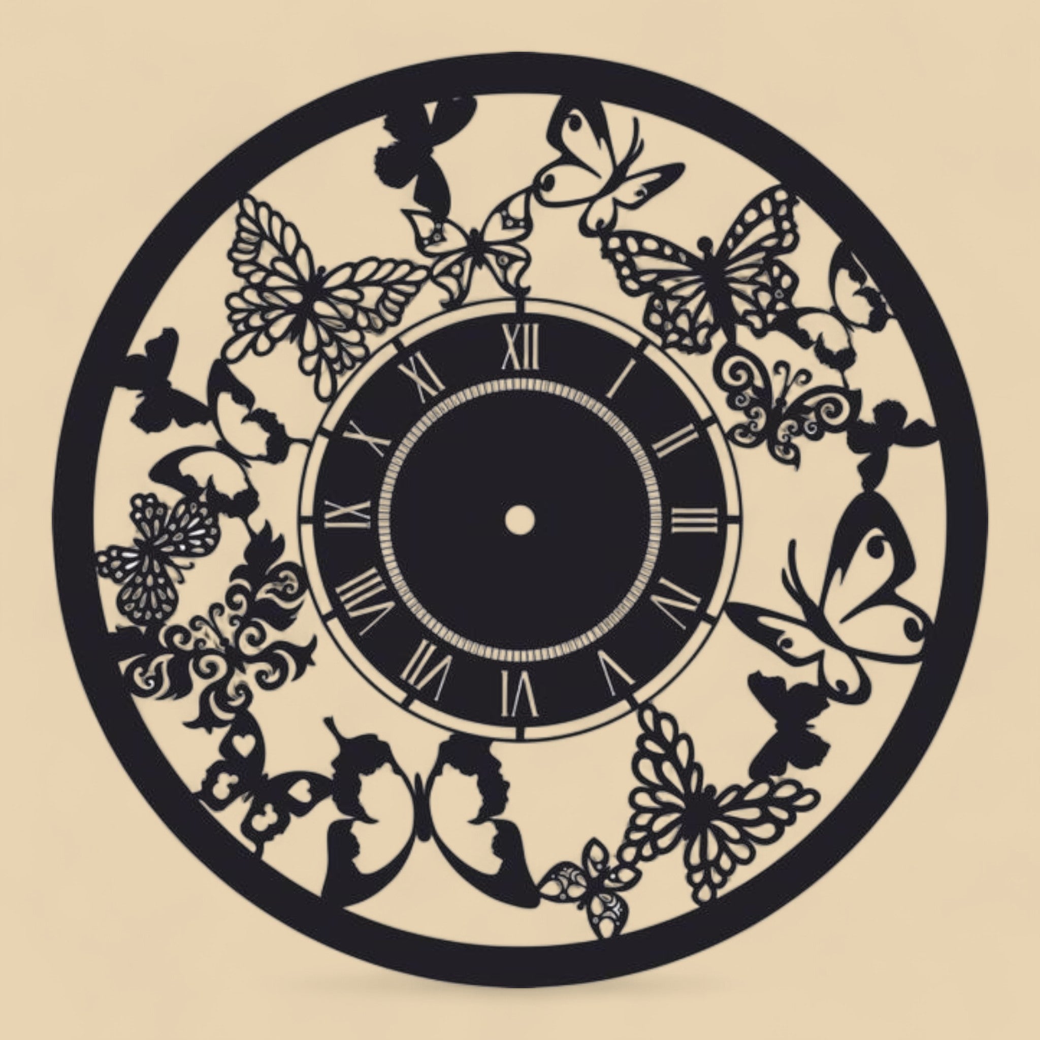 Horloge murale “Papillon Élégance” CREAFAMAX