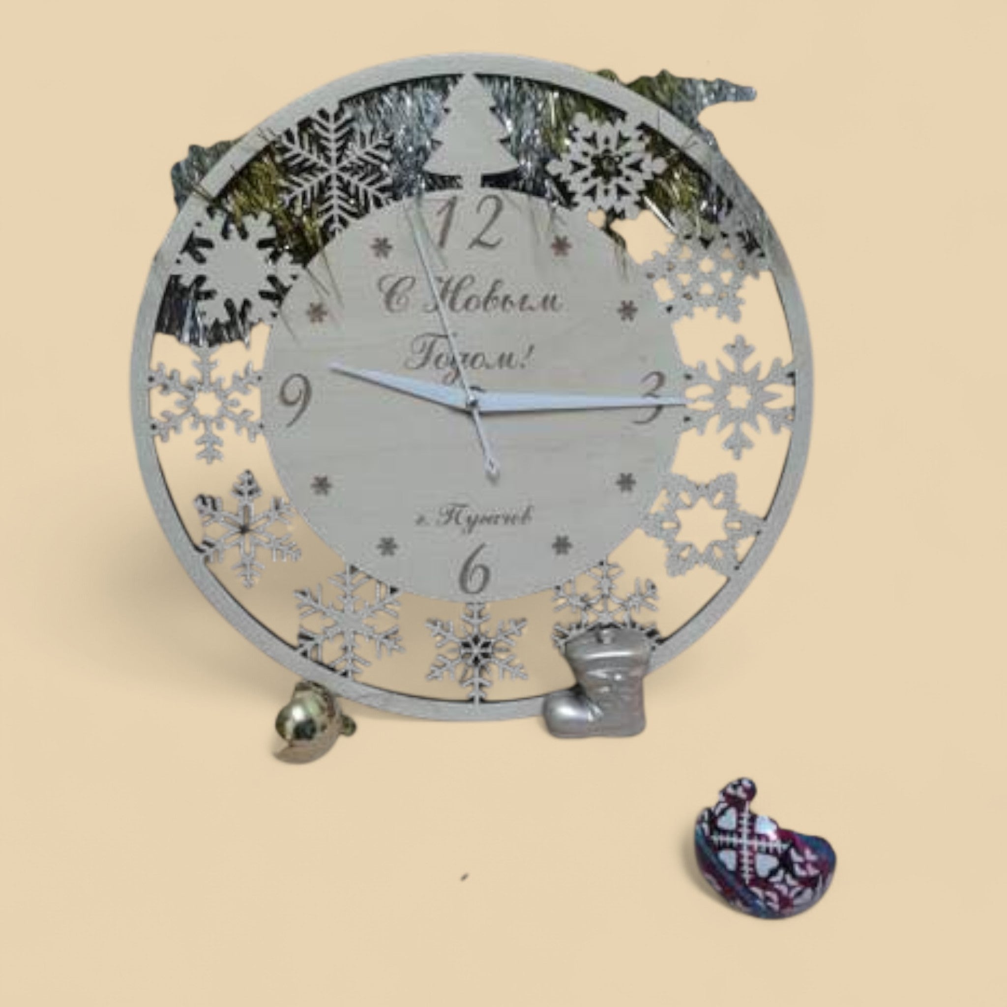 Horloge murale “Hiver Nordique” CREAFAMAX