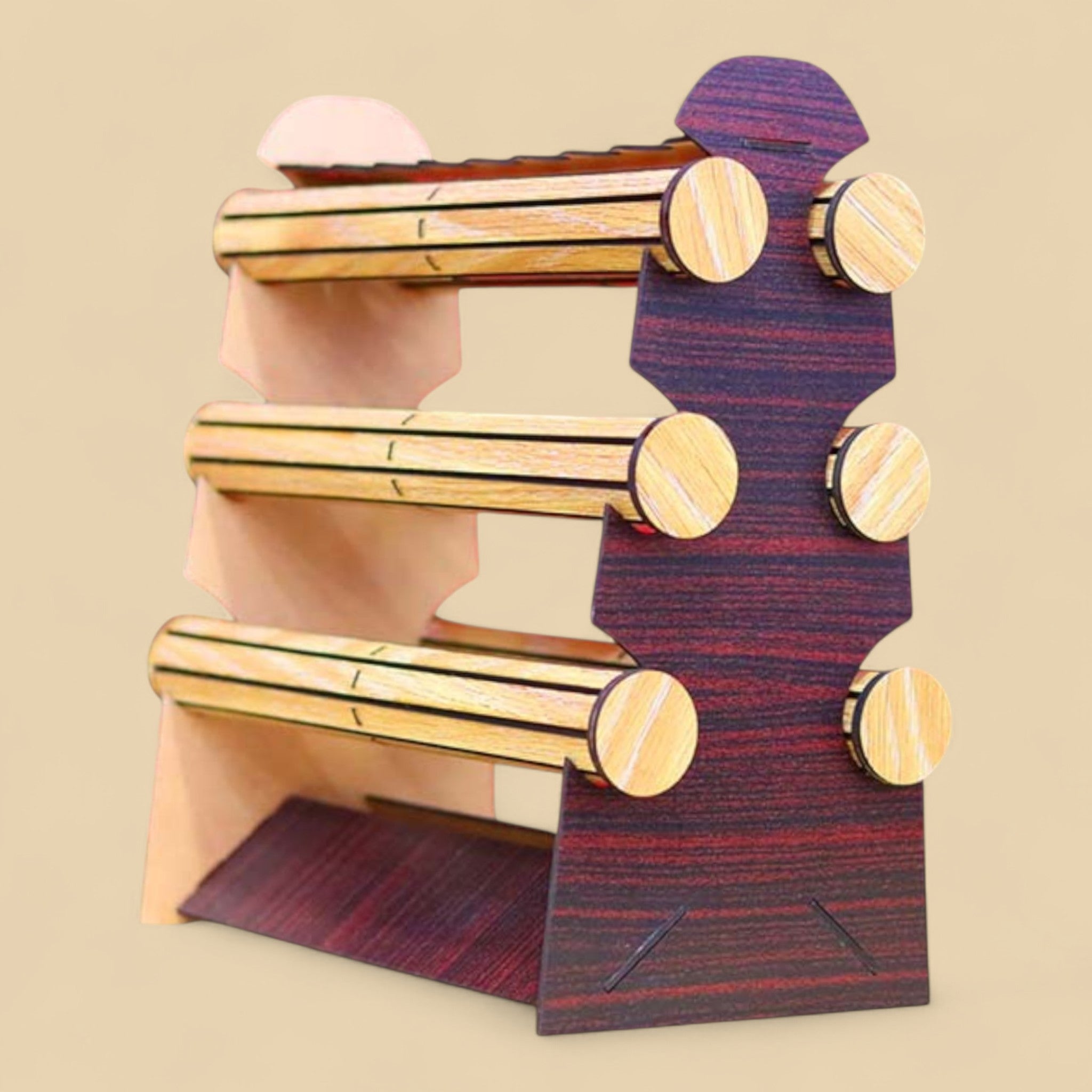 Présentoir à bracelets en bois avec 6 barres amovibles – CFX-DISPLAY-BRACELET-6BAR-3MM