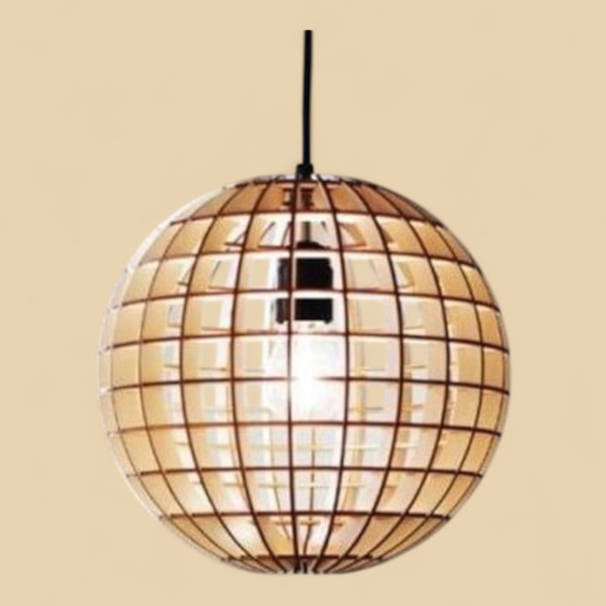 Ellipse Lumière – Suspension bois ajourée elliptique CREAFAMAX