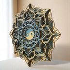 Mandala Yin Yang en bois multicouche – CFX-MANDALA-YINYANG-3D-4MM