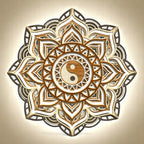 Mandala Yin Yang en bois multicouche – CFX-MANDALA-YINYANG-3D-4MM