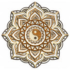 Mandala Yin Yang en bois multicouche – CFX-MANDALA-YINYANG-3D-4MM