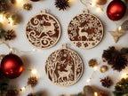 Lot d’Ornements de Noël en Bois CREAFAMAX