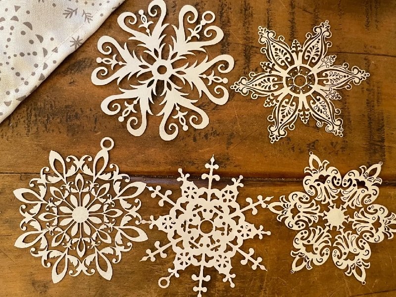Lot d’Ornements de Noël en Bois CREAFAMAX