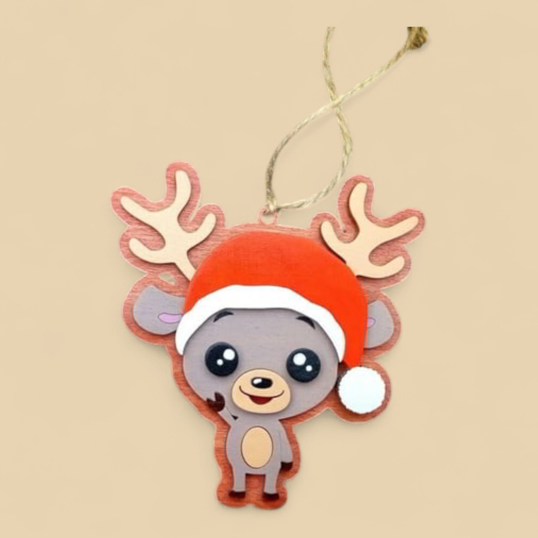 Lot d’Ornements de Noël en Bois CREAFAMAX