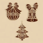 Lot d’Ornements de Noël en Bois CREAFAMAX