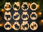 Lot d’Ornements de Noël en Bois CREAFAMAX