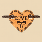 Médaillons bois gravés LOVE – lot de 10 modèles – CFX-SET-BRACELET-LOVE-3MM