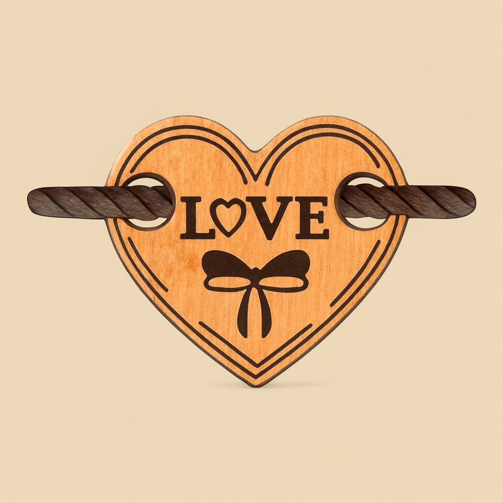 Médaillons bois gravés LOVE – lot de 10 modèles – CFX-SET-BRACELET-LOVE-3MM