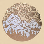 Tableau mural mandala montagne en bois – CFX-WALL-MANDALA-MOUNTAIN-3MM