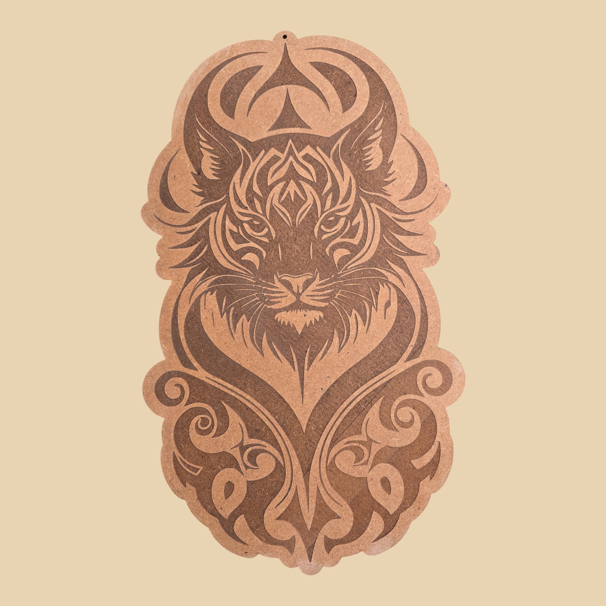 Décoration murale bois tigre tribal – CFX-WALL-TATTOO-3MM