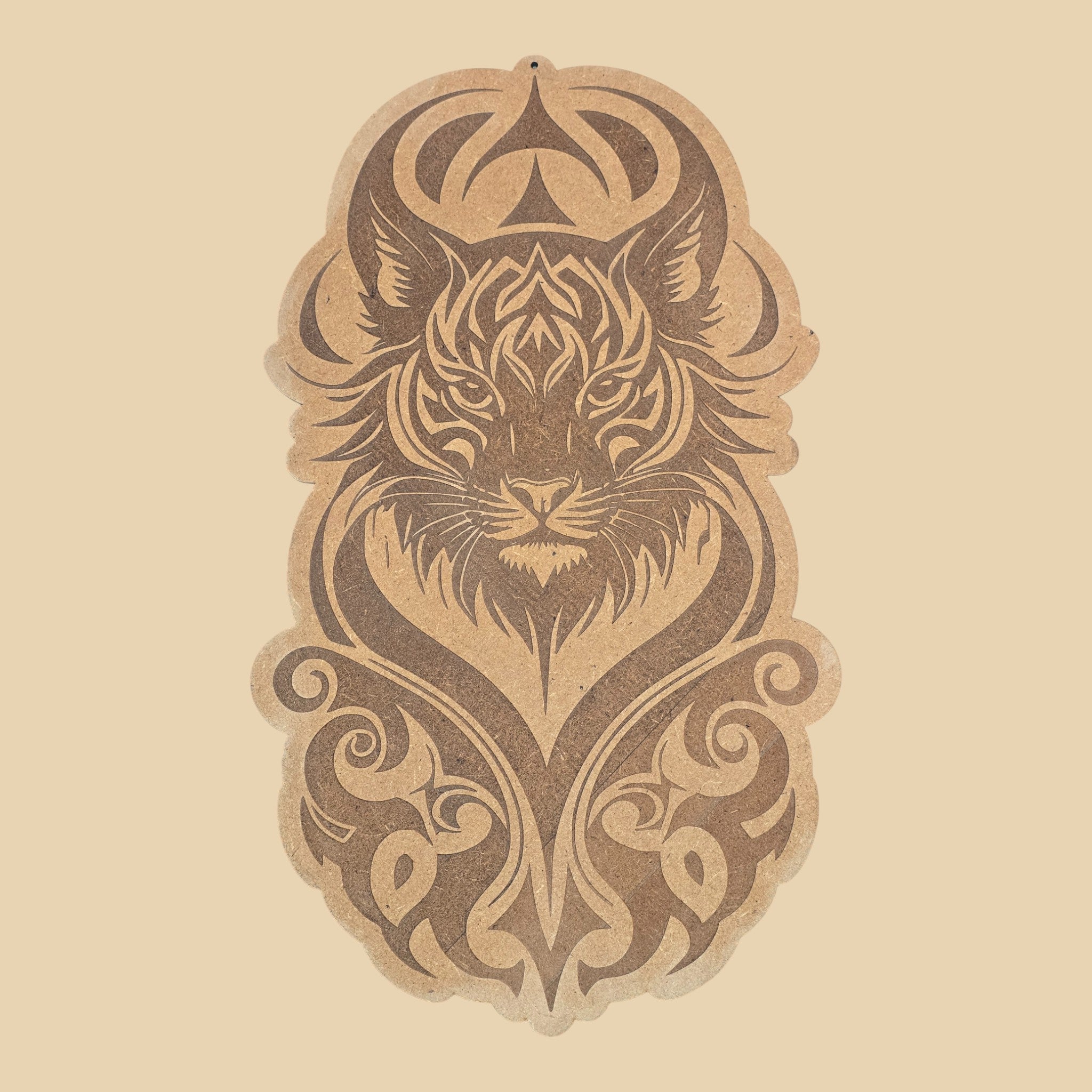 Décoration murale bois tigre tribal – CFX-WALL-TATTOO-3MM