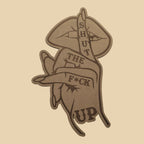 Décoration murale bois main Shut The F*ck Up – CFX-WALL-TATTOO-3MM