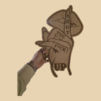 Décoration murale bois main Shut The F*ck Up – CFX-WALL-TATTOO-3MM