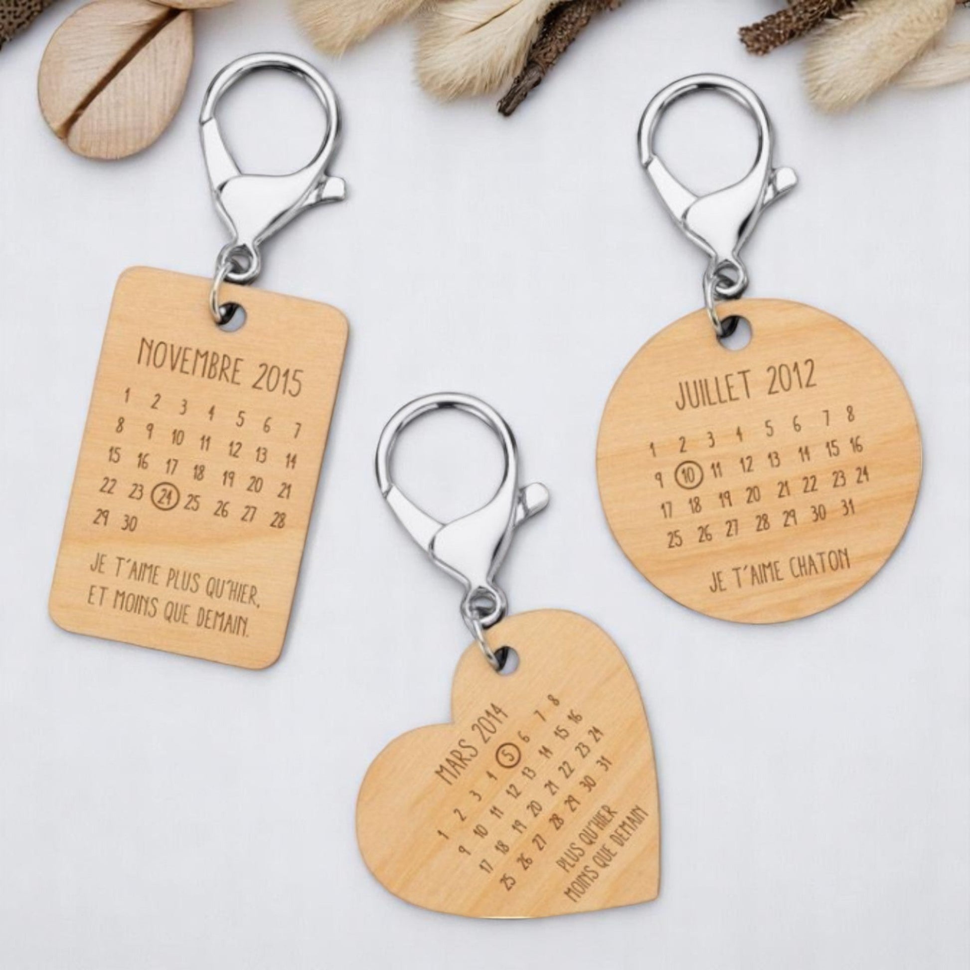 Porte-clé "Calendrier & Message Émotionnel" CREAFAMAX