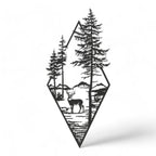 Tableau mural "Cerf ou Wapiti" CREAFAMAX