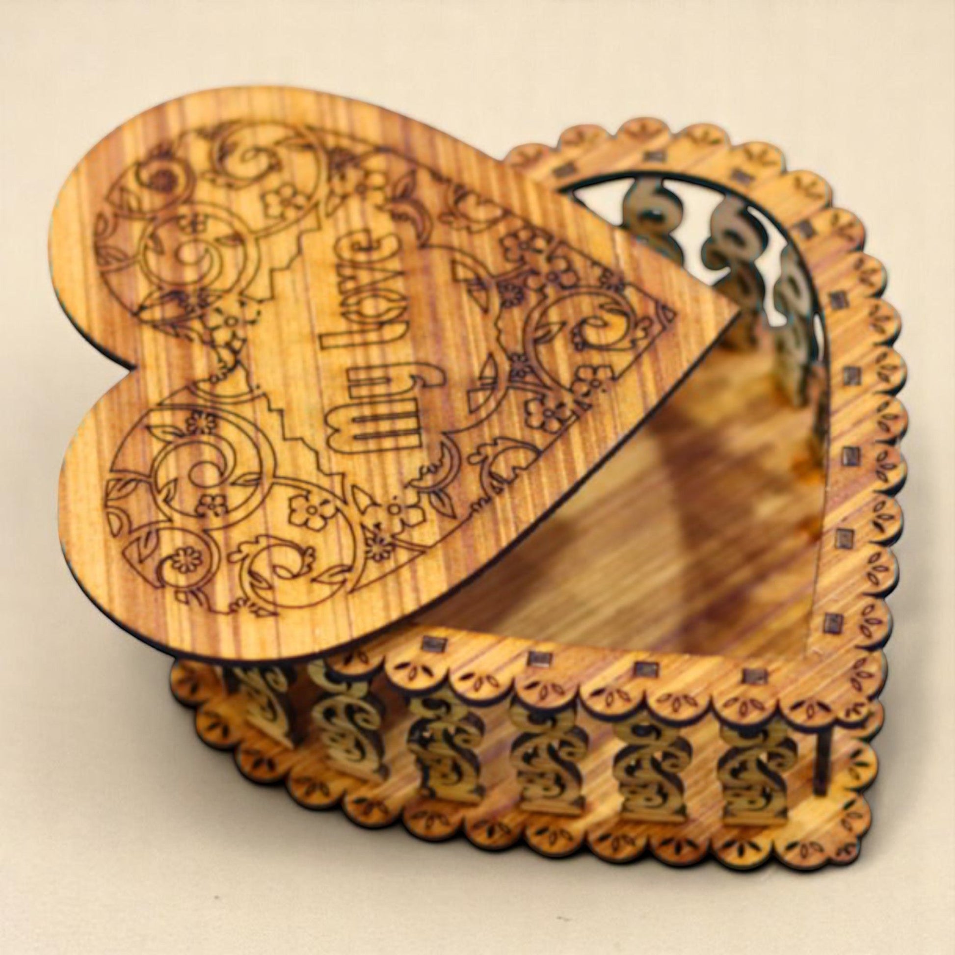 Boîte Cœur Gravée CREAFAMAX