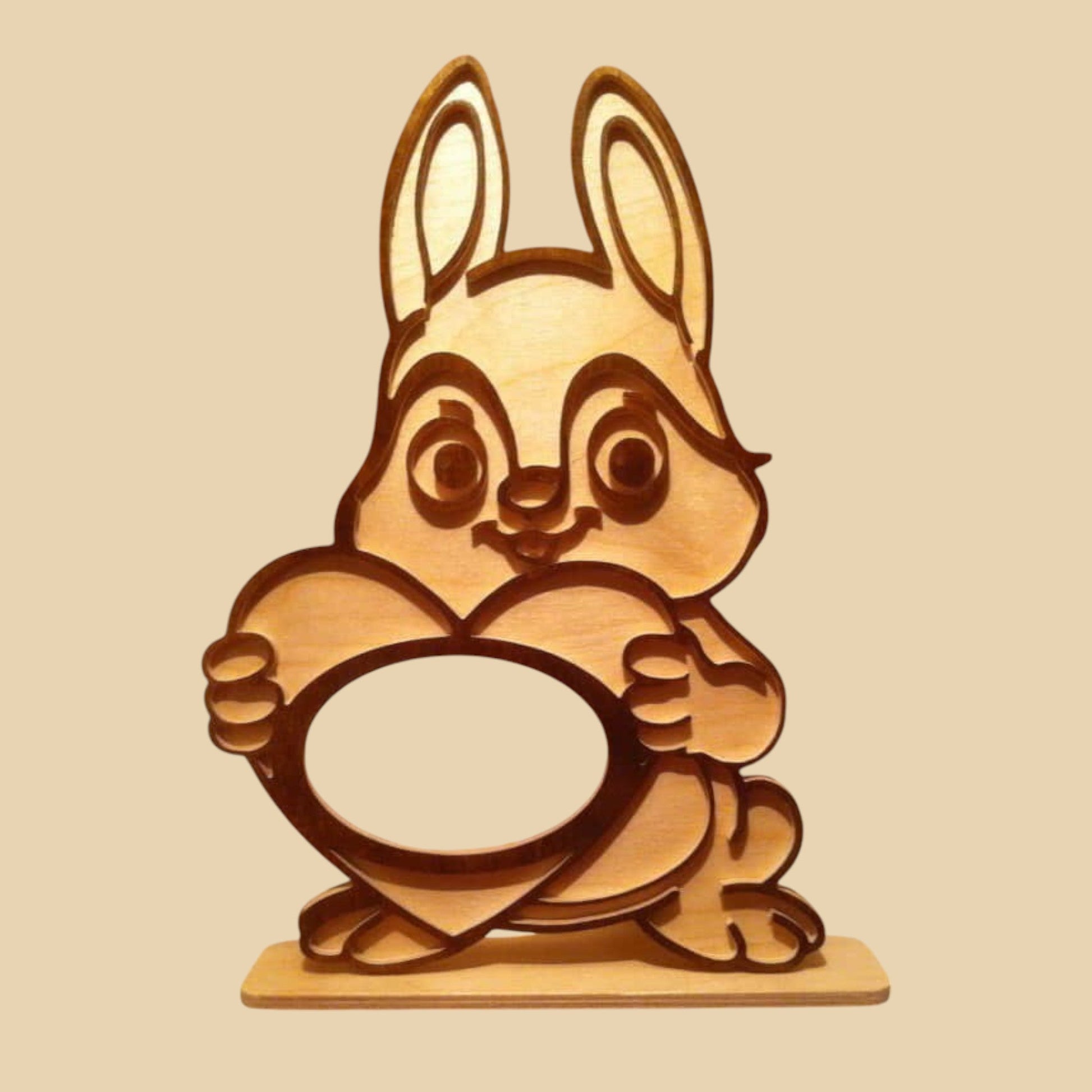 Lapin Douceur – Support décoratif avec cœur personnalisable CREAFAMAX