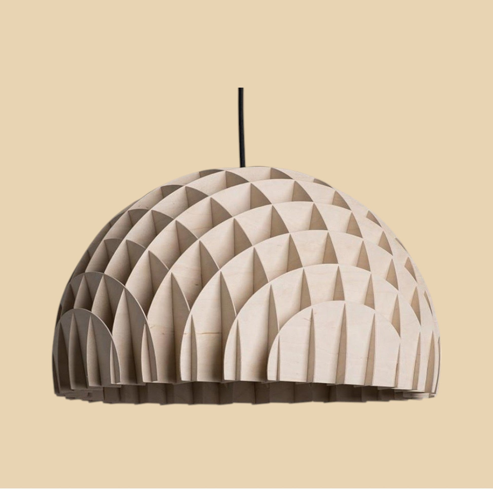 Dôme Architectural – Suspension en bois sculpté 3D CREAFAMAX
