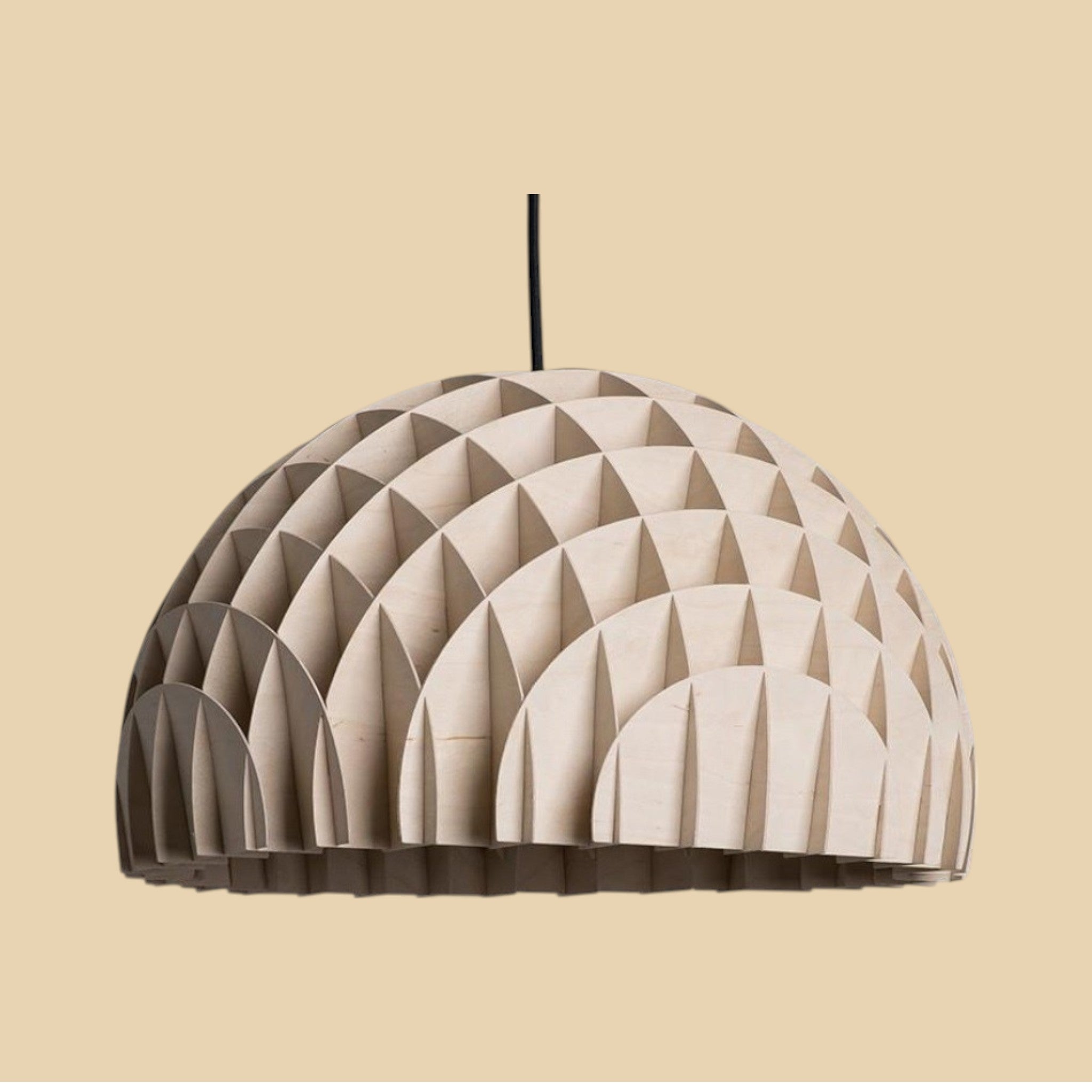 Dôme Architectural – Suspension en bois sculpté 3D CREAFAMAX