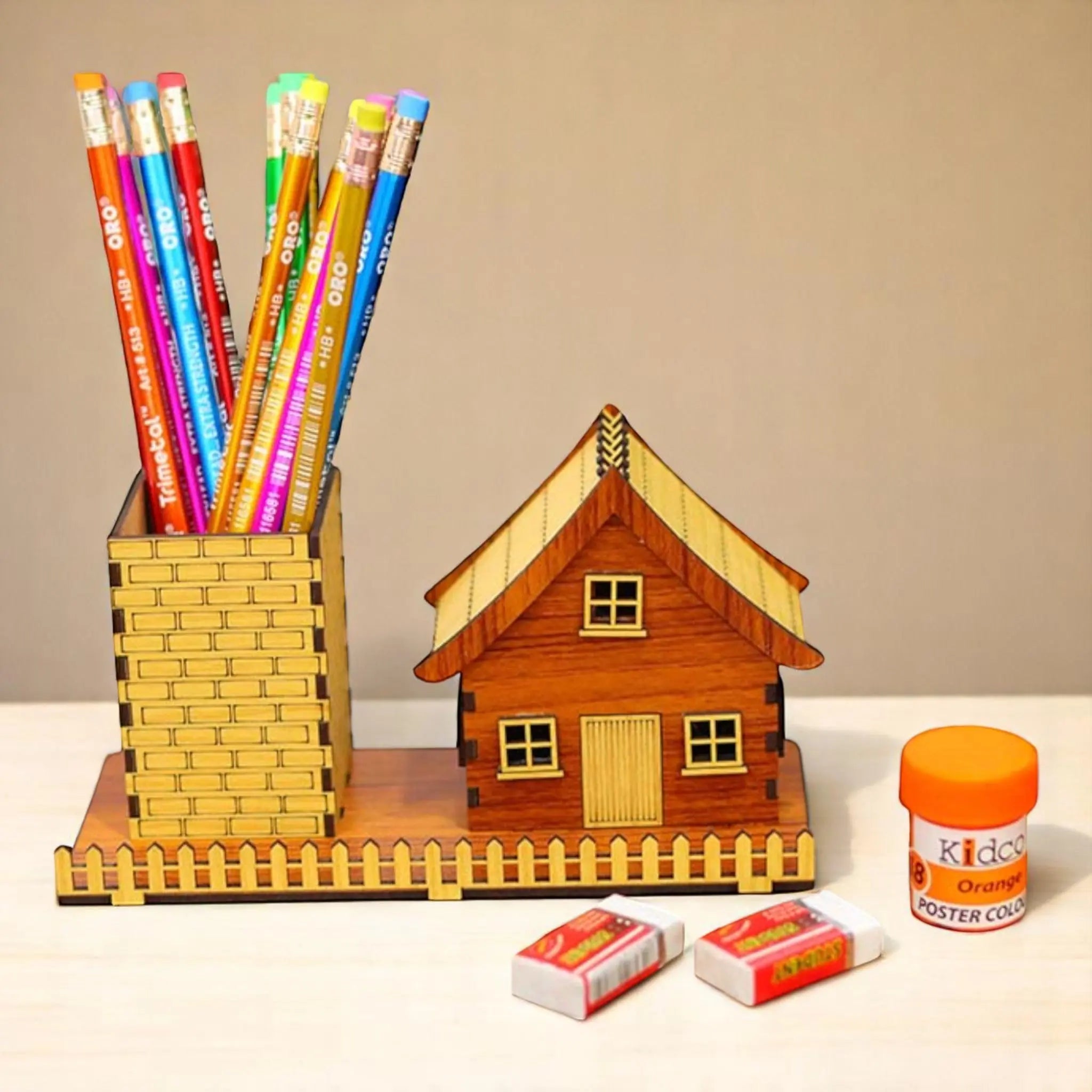 Pot à Crayons Maison CREAFAMAX