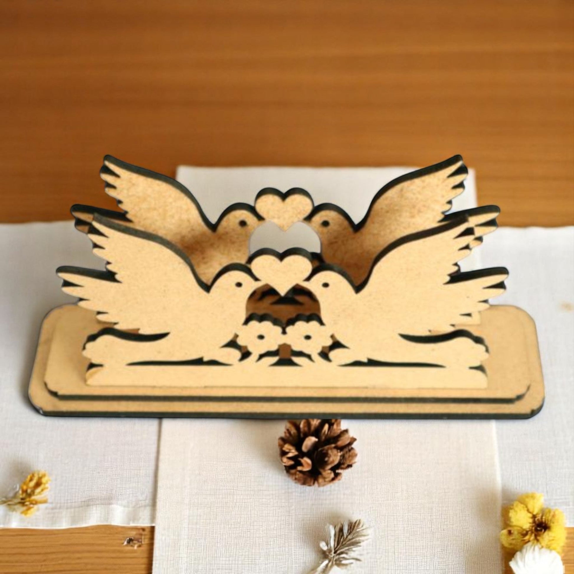 Porte-serviettes Colombe – Harmonie et tendresse à table CREAFAMAX